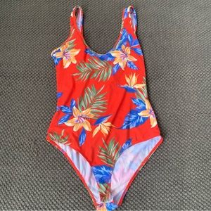 Tank Bodysuit Hawaiian Print - Size Medium